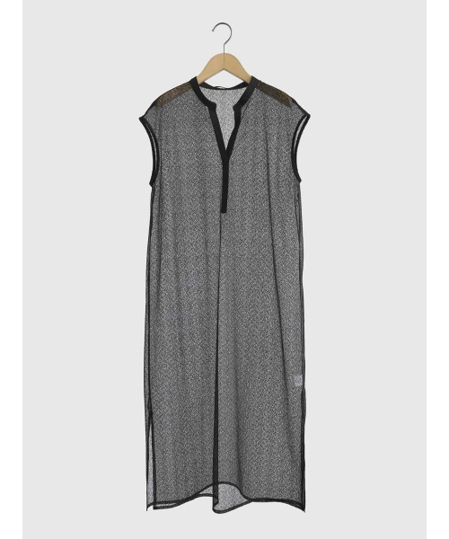 FIKA.（フィーカ）の「Sheer sleeveless skipper dress（ワンピース・レディース・ライム/ブラック/オフホワイト・MEDIUM）」の9枚目の写真