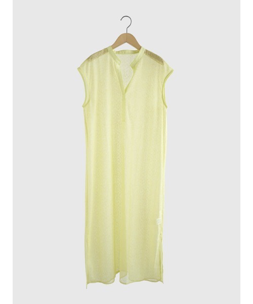 FIKA.（フィーカ）の「Sheer sleeveless skipper dress（ワンピース・レディース・ライム/ブラック/オフホワイト・MEDIUM）」の16枚目の写真