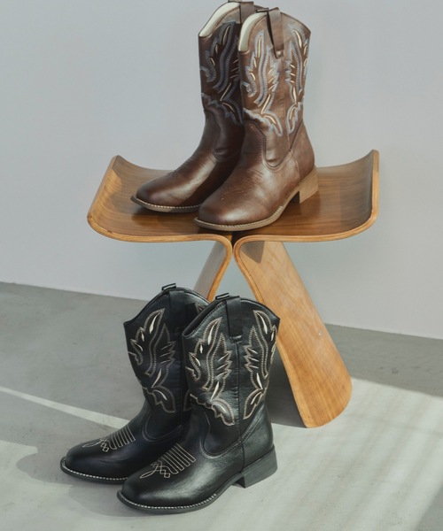 ウエスタンミドルブーツ（ブーツ）｜Unitage（ユニテージ）