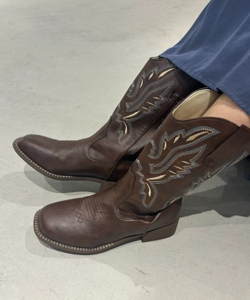 ウエスタンミドルブーツ（ブーツ）｜Unitage（ユニテージ）