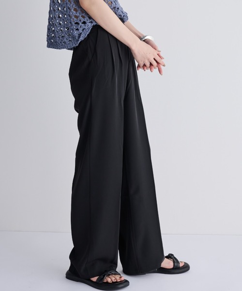 MERLOT(メルロー)の「ツータックワイドスラックス(スラックス・レディース・ブラック/グレー・FREE)」の5枚目の写真