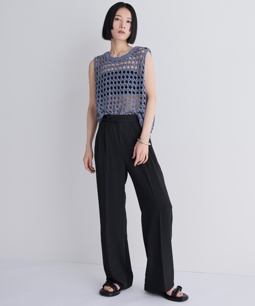 MERLOT(メルロー)の「ツータックワイドスラックス(スラックス・レディース・ブラック/グレー・FREE)」の9枚目の写真