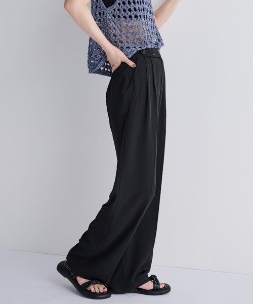 MERLOT(メルロー)の「ツータックワイドスラックス(スラックス・レディース・ブラック/グレー・FREE)」の8枚目の写真