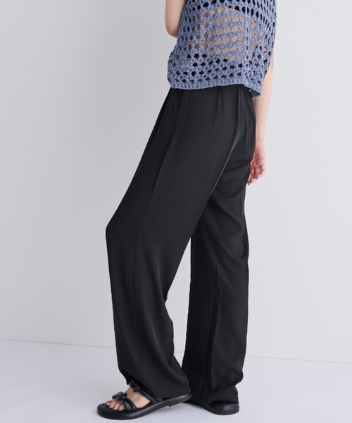 MERLOT(メルロー)の「ツータックワイドスラックス(スラックス・レディース・ブラック/グレー・FREE)」の7枚目の写真