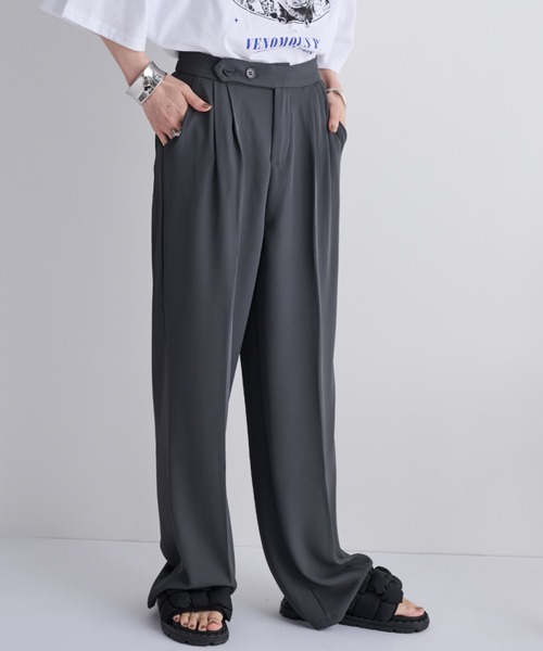 MERLOT(メルロー)の「ツータックワイドスラックス(スラックス・レディース・ブラック/グレー・FREE)」の13枚目の写真