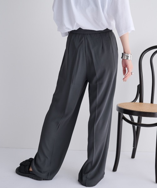 MERLOT(メルロー)の「ツータックワイドスラックス(スラックス・レディース・ブラック/グレー・FREE)」の14枚目の写真