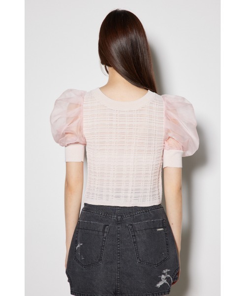 rienda（リエンダ）の「2WAYシアーラメニットカーディガン 春服（カーディガン/ボレロ・レディース・ブラック/ライトピンク/ホワイト・FREE）」の14枚目の写真