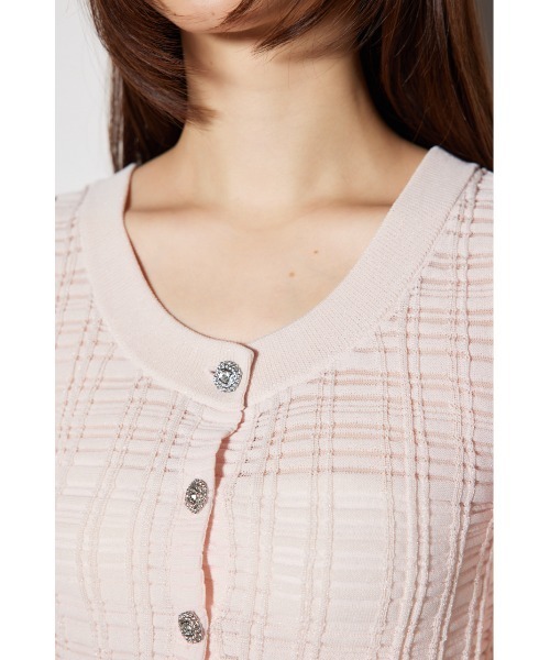 rienda（リエンダ）の「2WAYシアーラメニットカーディガン 春服（カーディガン/ボレロ・レディース・ブラック/ライトピンク/ホワイト・FREE）」の15枚目の写真