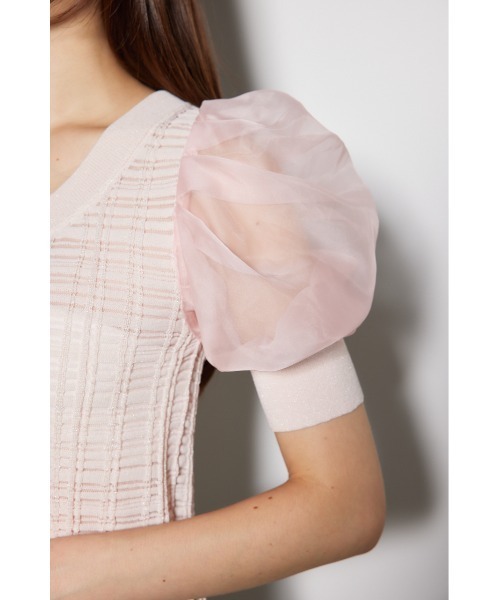 rienda（リエンダ）の「2WAYシアーラメニットカーディガン 春服（カーディガン/ボレロ・レディース・ブラック/ライトピンク/ホワイト・FREE）」の16枚目の写真