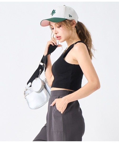 LATINA（ラティーナ）の「カップ付き ショート タンクトップ Uネック（タンクトップ・レディース・レッド/ブラック/オフホワイト・FREE）」の11枚目の写真