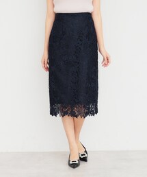 index（インデックス）の「フラワーレースタイトスカート【洗濯機洗い可】（スカート）」