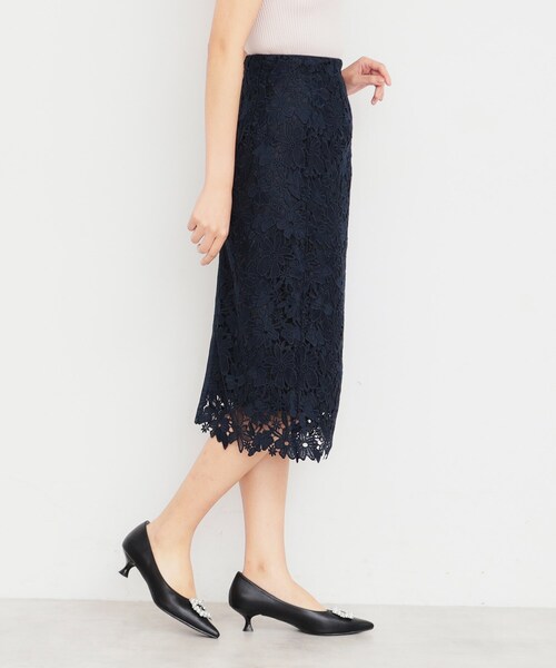 index(インデックス)の「◆フラワーレースタイトスカート【洗濯機洗い可】(スカート・レディース・ネイビー/ピンク系その他/ベージュ系その他4・42/40/38/36/34)」の15枚目の写真