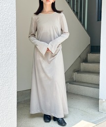 select MOCA | サイドドレープベロアロングワンピース(ワンピース)