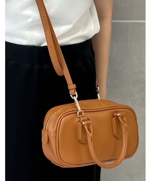 Re:EDIT(リエディ)の「ミニボストンバッグ(ボストンバッグ・レディース・キャメル/レッド系その他/ブラック/グレイッシュベージュ・FREE)」の8枚目の写真