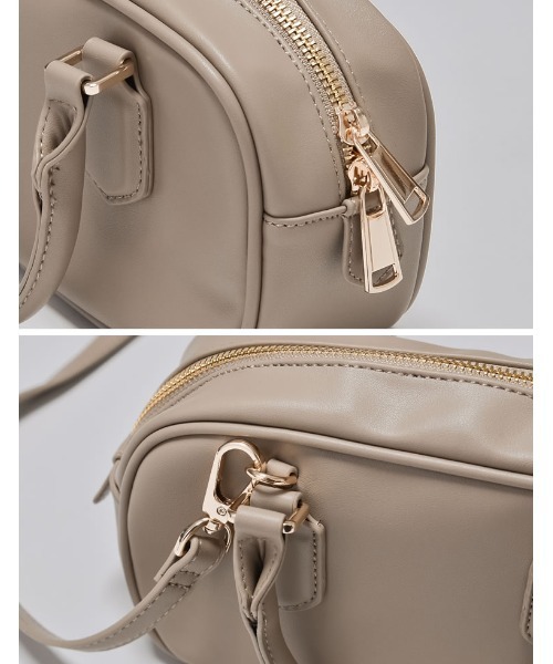 Re:EDIT(リエディ)の「ミニボストンバッグ(ボストンバッグ・レディース・キャメル/レッド系その他/ブラック/グレイッシュベージュ・FREE)」の13枚目の写真