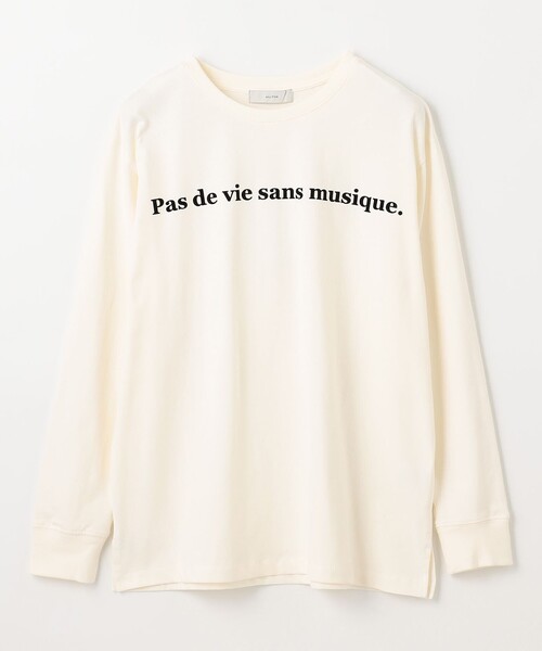 ANY(エニィ)の「【洗濯機可】フロッキーロゴロングTシャツ(Tシャツ/カットソー・レディース・グレー系/ホワイト系/ホワイト系1・F)」の8枚目の写真