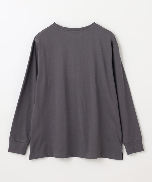ANY(エニィ)の「【洗濯機可】フロッキーロゴロングTシャツ(Tシャツ/カットソー・レディース・グレー系/ホワイト系/ホワイト系1・F)」の11枚目の写真