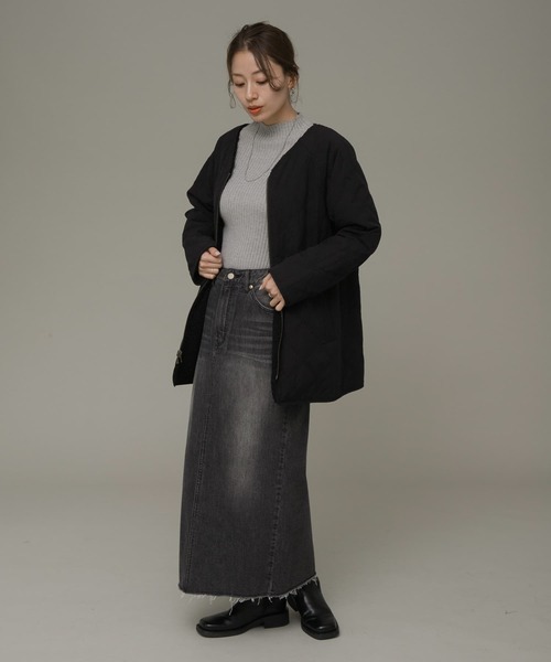 URBAN RESEARCH Sonny Label（アーバンリサーチサニーレーベル）の「リバーシブルキルティングボアミドルコート（その他アウター・レディース・ブラック/グレー系その他/オフホワイト・FREE）」の21枚目の写真