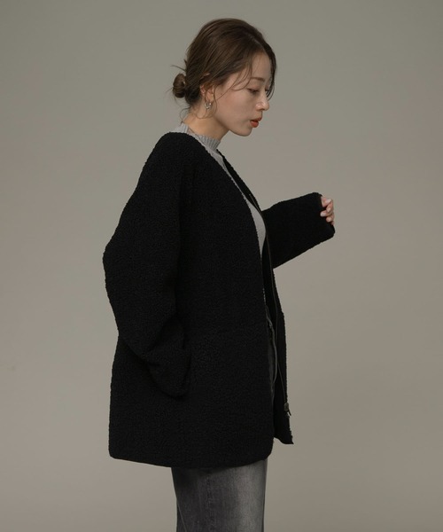 URBAN RESEARCH Sonny Label（アーバンリサーチサニーレーベル）の「リバーシブルキルティングボアミドルコート（その他アウター・レディース・ブラック/グレー系その他/オフホワイト・FREE）」の15枚目の写真