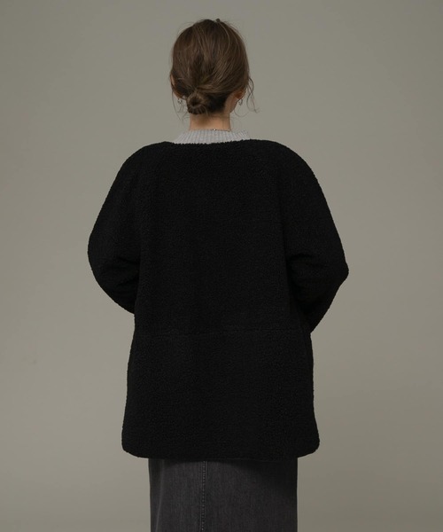 URBAN RESEARCH Sonny Label（アーバンリサーチサニーレーベル）の「リバーシブルキルティングボアミドルコート（その他アウター・レディース・ブラック/グレー系その他/オフホワイト・FREE）」の13枚目の写真