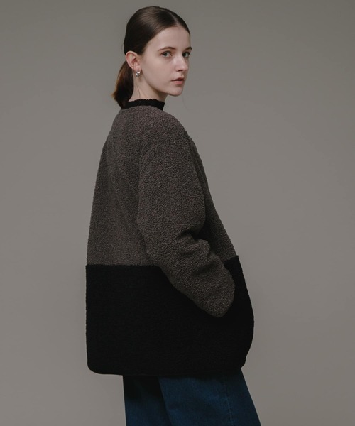 URBAN RESEARCH Sonny Label（アーバンリサーチサニーレーベル）の「リバーシブルキルティングボアミドルコート（その他アウター・レディース・ブラック/グレー系その他/オフホワイト・FREE）」の5枚目の写真