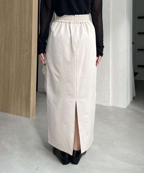 CAPRICIEUX LE'MAGE(カプリシューレマージュ)の「ラップドレープスカート(スカート・レディース・ホワイト系その他/ブラック・36/38)」の13枚目の写真