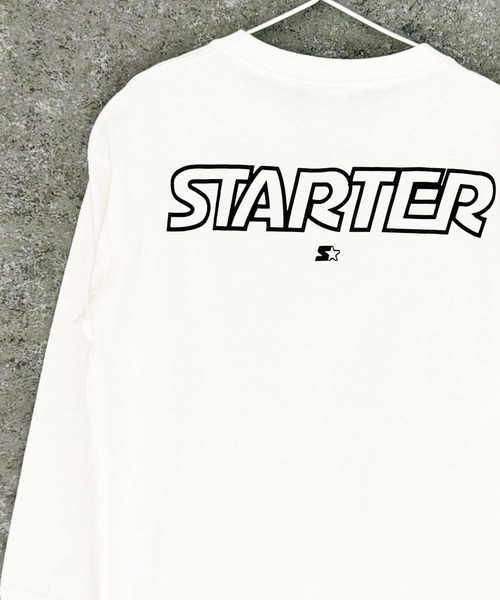 STARTER(スターター)の「【STARTER】 オーバーサイズ プリント ロンT(Tシャツ/カットソー・キッズ・ホワイト系/ブラック/オフホワイト/ダークグリーン/ブラック系/チャコール/ネイビー/パープル・110cm/120cm/130cm/140cm/150cm/160cm)」の3枚目の写真