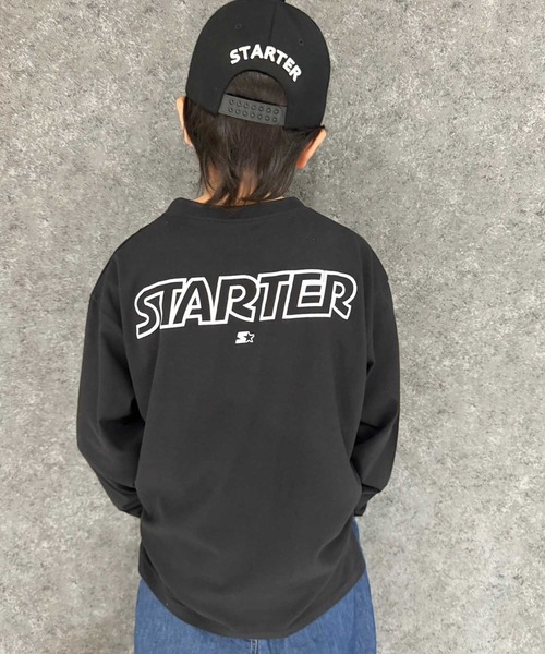 STARTER(スターター)の「【STARTER】 オーバーサイズ プリント ロンT(Tシャツ/カットソー・キッズ・ホワイト系/ブラック/オフホワイト/ダークグリーン/ブラック系/チャコール/ネイビー/パープル・110cm/120cm/130cm/140cm/150cm/160cm)」の5枚目の写真