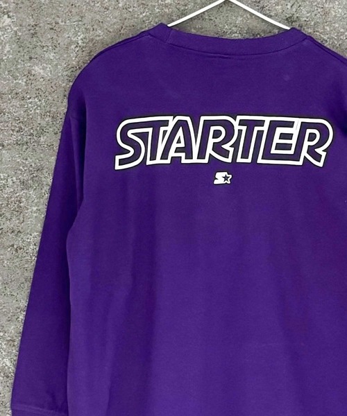 STARTER(スターター)の「【STARTER】 オーバーサイズ プリント ロンT(Tシャツ/カットソー・キッズ・ホワイト系/ブラック/オフホワイト/ダークグリーン/ブラック系/チャコール/ネイビー/パープル・110cm/120cm/130cm/140cm/150cm/160cm)」の8枚目の写真