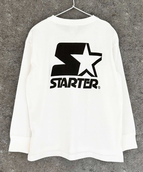 STARTER(スターター)の「【STARTER】 オーバーサイズ プリント ロンT(Tシャツ/カットソー・キッズ・ホワイト系/ブラック/オフホワイト/ダークグリーン/ブラック系/チャコール/ネイビー/パープル・110cm/120cm/130cm/140cm/150cm/160cm)」の10枚目の写真