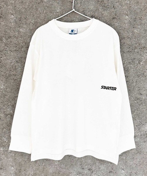 STARTER(スターター)の「【STARTER】 オーバーサイズ プリント ロンT(Tシャツ/カットソー・キッズ・ホワイト系/ブラック/オフホワイト/ダークグリーン/ブラック系/チャコール/ネイビー/パープル・110cm/120cm/130cm/140cm/150cm/160cm)」の9枚目の写真