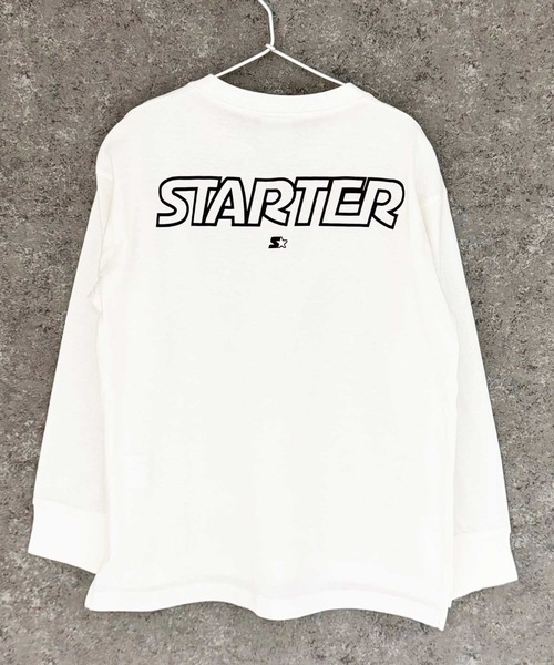 STARTER(スターター)の「【STARTER】 オーバーサイズ プリント ロンT(Tシャツ/カットソー・キッズ・ホワイト系/ブラック/オフホワイト/ダークグリーン/ブラック系/チャコール/ネイビー/パープル・110cm/120cm/130cm/140cm/150cm/160cm)」の14枚目の写真