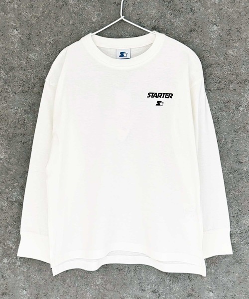 STARTER(スターター)の「【STARTER】 オーバーサイズ プリント ロンT(Tシャツ/カットソー・キッズ・ホワイト系/ブラック/オフホワイト/ダークグリーン/ブラック系/チャコール/ネイビー/パープル・110cm/120cm/130cm/140cm/150cm/160cm)」の13枚目の写真