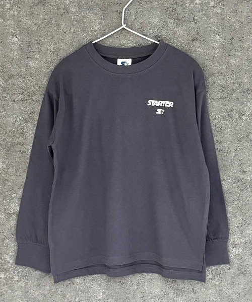 STARTER(スターター)の「【STARTER】 オーバーサイズ プリント ロンT(Tシャツ/カットソー・キッズ・ホワイト系/ブラック/オフホワイト/ダークグリーン/ブラック系/チャコール/ネイビー/パープル・110cm/120cm/130cm/140cm/150cm/160cm)」の22枚目の写真