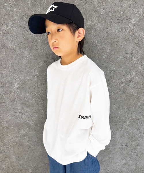 STARTER(スターター)の「【STARTER】 オーバーサイズ プリント ロンT(Tシャツ/カットソー・キッズ・ホワイト系/ブラック/オフホワイト/ダークグリーン/ブラック系/チャコール/ネイビー/パープル・110cm/120cm/130cm/140cm/150cm/160cm)」の12枚目の写真