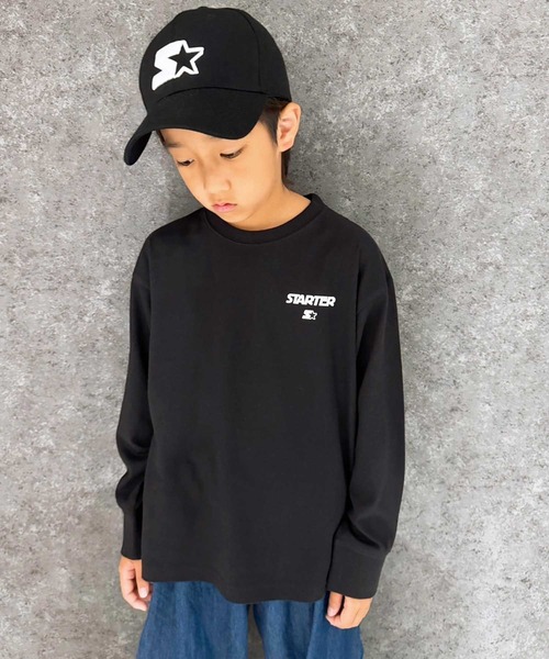STARTER(スターター)の「【STARTER】 オーバーサイズ プリント ロンT(Tシャツ/カットソー・キッズ・ホワイト系/ブラック/オフホワイト/ダークグリーン/ブラック系/チャコール/ネイビー/パープル・110cm/120cm/130cm/140cm/150cm/160cm)」の21枚目の写真