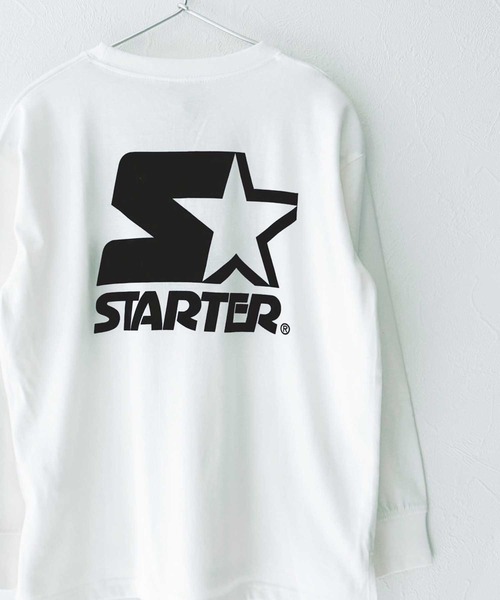 STARTER(スターター)の「【STARTER】 オーバーサイズ プリント ロンT(Tシャツ/カットソー・キッズ・ホワイト系/ブラック/オフホワイト/ダークグリーン/ブラック系/チャコール/ネイビー/パープル・110cm/120cm/130cm/140cm/150cm/160cm)」の11枚目の写真