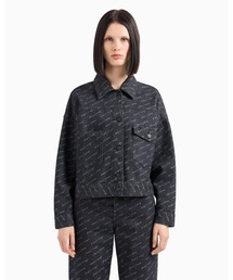 ARMANI EXCHANGE | 【A|X アルマーニ エクスチェンジ】オールオーバーシグネチャーロゴ　デニムジャケット(デニムジャケット)