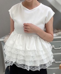 ドレスフリルドッキングTシャツ