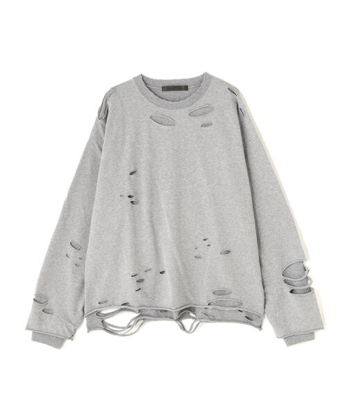 DANKE SCHON(ダンケシェーン)の「DankeSchon/ダンケシェーン/ダメージレイヤードトングスリーブトップス/ロンT(Tシャツ/カットソー・レディース・チャコールグレー/グレー・F)」の9枚目の写真