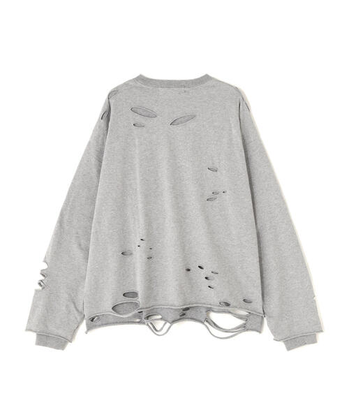 DANKE SCHON(ダンケシェーン)の「DankeSchon/ダンケシェーン/ダメージレイヤードトングスリーブトップス/ロンT(Tシャツ/カットソー・レディース・チャコールグレー/グレー・F)」の10枚目の写真