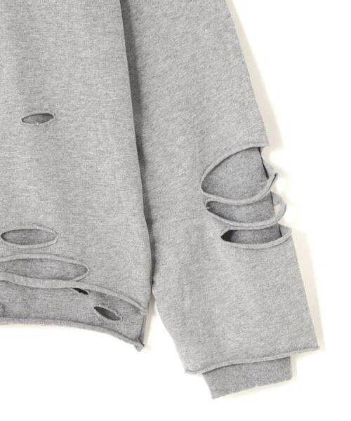 DANKE SCHON(ダンケシェーン)の「DankeSchon/ダンケシェーン/ダメージレイヤードトングスリーブトップス/ロンT(Tシャツ/カットソー・レディース・チャコールグレー/グレー・F)」の13枚目の写真