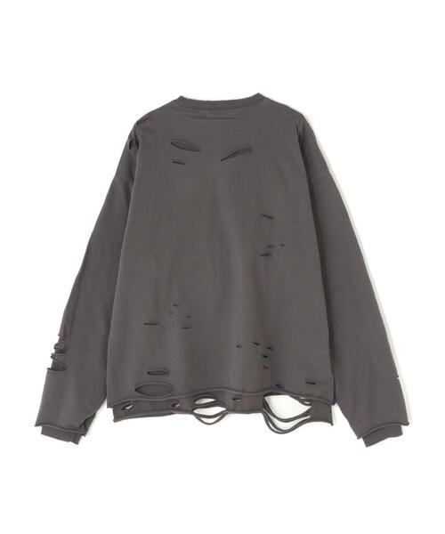 DANKE SCHON(ダンケシェーン)の「DankeSchon/ダンケシェーン/ダメージレイヤードトングスリーブトップス/ロンT(Tシャツ/カットソー・レディース・チャコールグレー/グレー・F)」の22枚目の写真