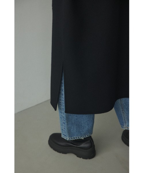 BLACK BY MOUSSY（ブラックバイマウジー）の「no collar rever coat(ノーカラーリバーコート)（ノーカラーコート・レディース・ブラック/ネイビー/グレー/ライトイエロー・1/2）」の14枚目の写真
