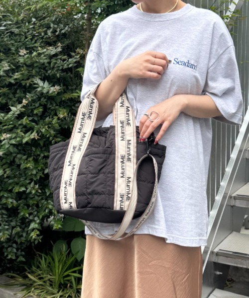 CIAOPANIC TYPY（チャオパニックティピー）の「:【MumME】ジャガードテープキルティングスクエアトートBAG（トートバッグ・レディース・ブラック/グレー/オフホワイト/シルバー/ホワイト・ONE SIZE）」の7枚目の写真