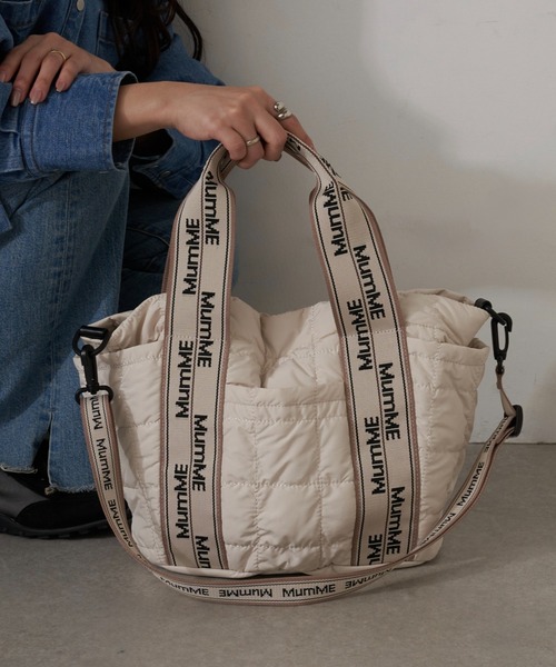 CIAOPANIC TYPY（チャオパニックティピー）の「:【MumME】ジャガードテープキルティングスクエアトートBAG（トートバッグ・レディース・ブラック/グレー/オフホワイト/シルバー/ホワイト・ONE SIZE）」の14枚目の写真