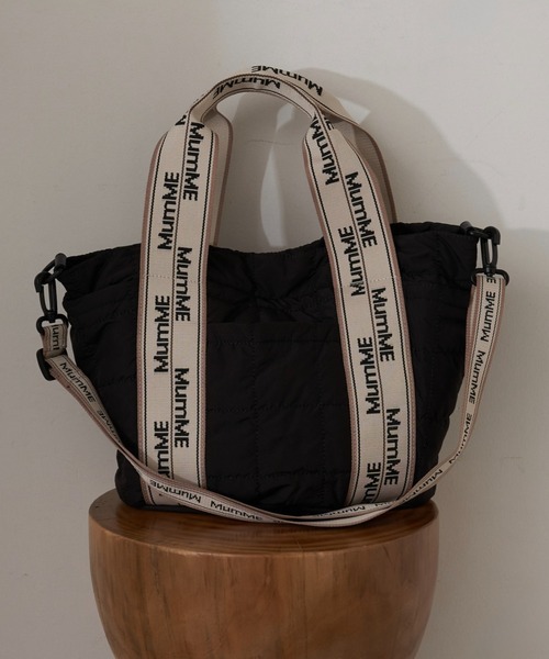 CIAOPANIC TYPY（チャオパニックティピー）の「:【MumME】ジャガードテープキルティングスクエアトートBAG（トートバッグ・レディース・ブラック/グレー/オフホワイト/シルバー/ホワイト・ONE SIZE）」の16枚目の写真