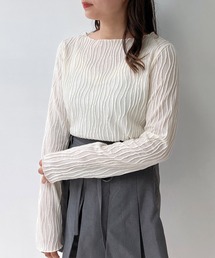 ◇セレクトメロウプルオーバー(ウェーブ加工・ベロア)