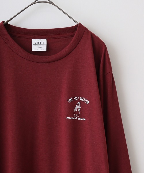 FUNALIVE(ファンアライブ)の「UVカット 吸水速乾アニマルプリント ロングスリーブTシャツ(Tシャツ/カットソー・メンズ・ホワイト/ブラック/ネイビー/ブラウン/ブルー/モカ/バーガンディー/スミクロ/ホワイト系その他2/ブラック系その他2/ブラック系その他3/ピーコックグリーン系・LL/M/L)」の12枚目の写真