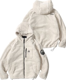 GERRY | GERRY/ジェリー オーバーサイズ ソフトボアフリース ジップアップパーカー フーディー/ボアジャケット/ボアブルゾン/レディース メンズ(ブルゾン)